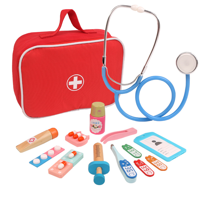 Pretend Professions & Role Playing Trusa medicala lemn montessori