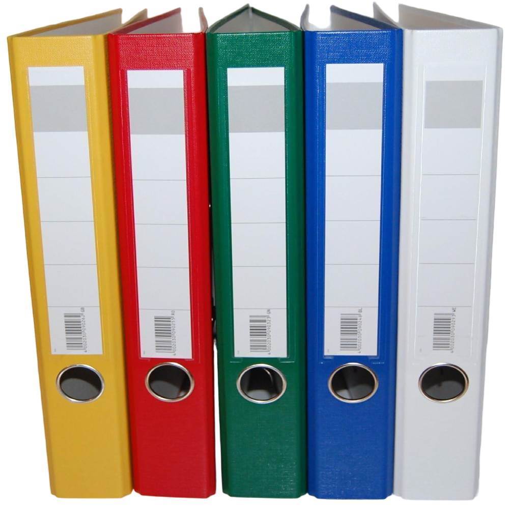 eticheta Biblioraft plastifiat a4, 7.5cm, diverse culori, asamblat, b4u