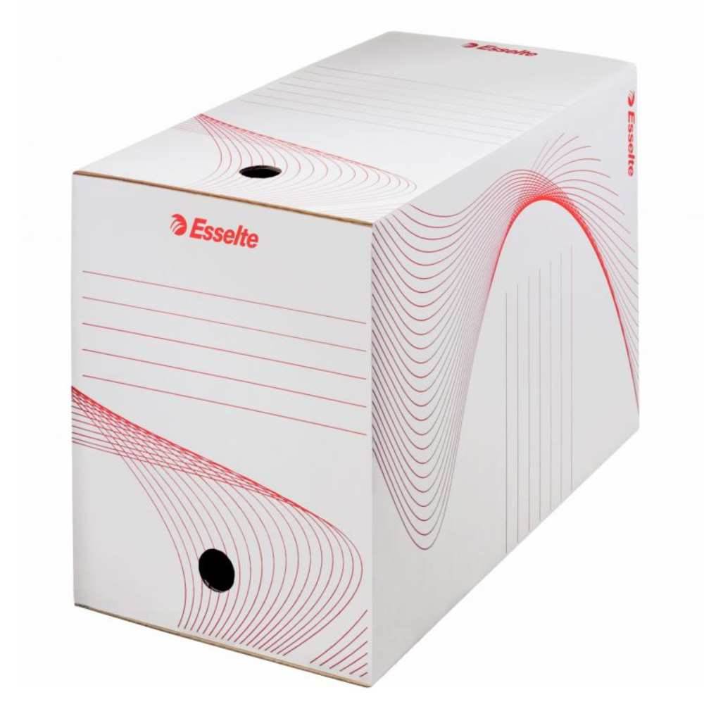 pat alb 160/200 Cutie arhivare, carton, cotor 20 cm, 250 x 200 x 352 mm, alb, esselte boxy