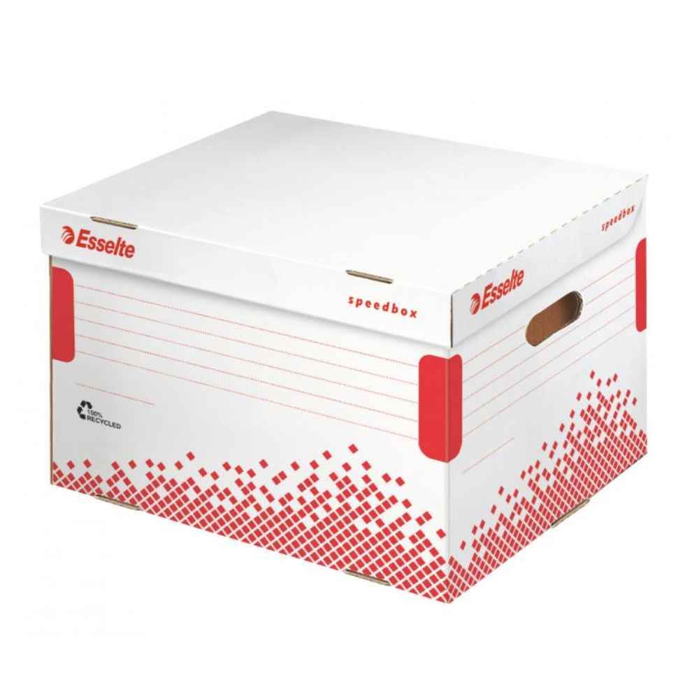 bibliorafturi Container arhivare, carton, pentru bibliorafturi, 392 x 301 x 334 mm, alb, esselte