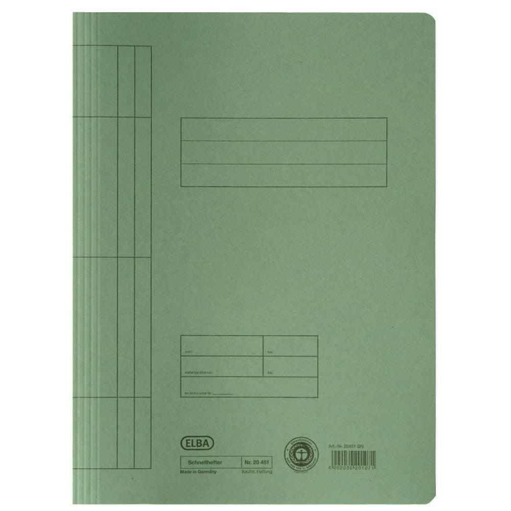 folio transparente a4 Dosar carton, cu sina, a4 250 g/mp, verde, elba