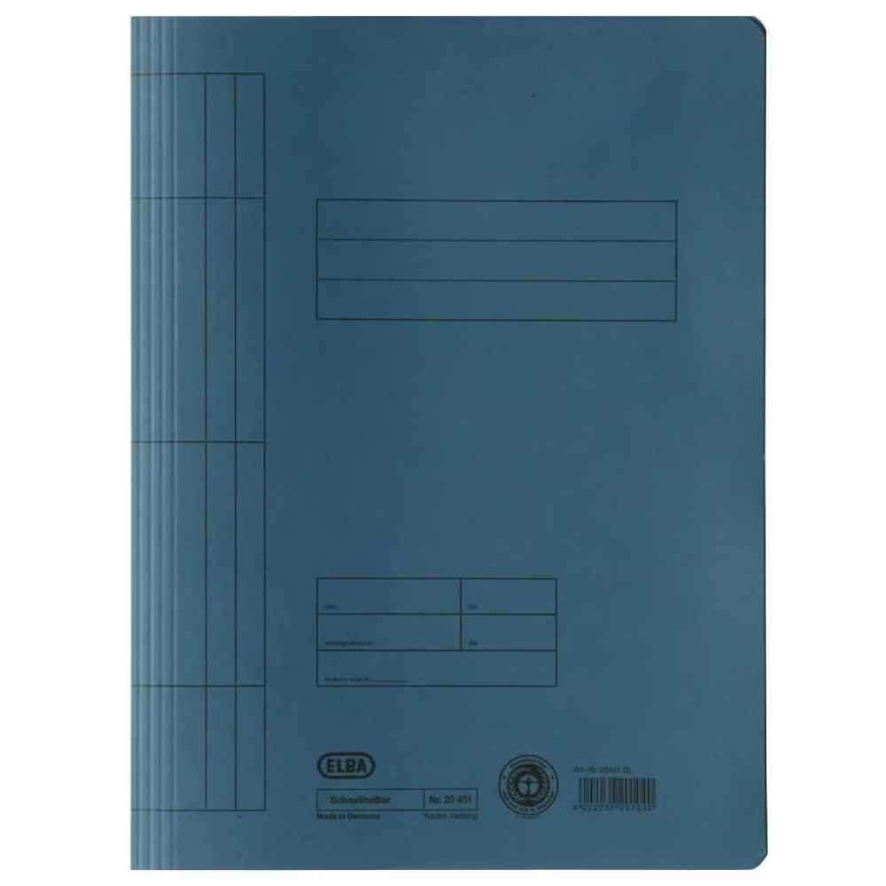 folio transparente a4 Dosar carton, cu sina, a4 250 g/mp, albastru, elba