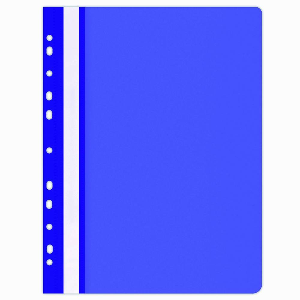 Dosare din plastic - Dosar de plastic, cu sina si multiple perforatii, A4, albastru, B4U, depozituldns.ro
