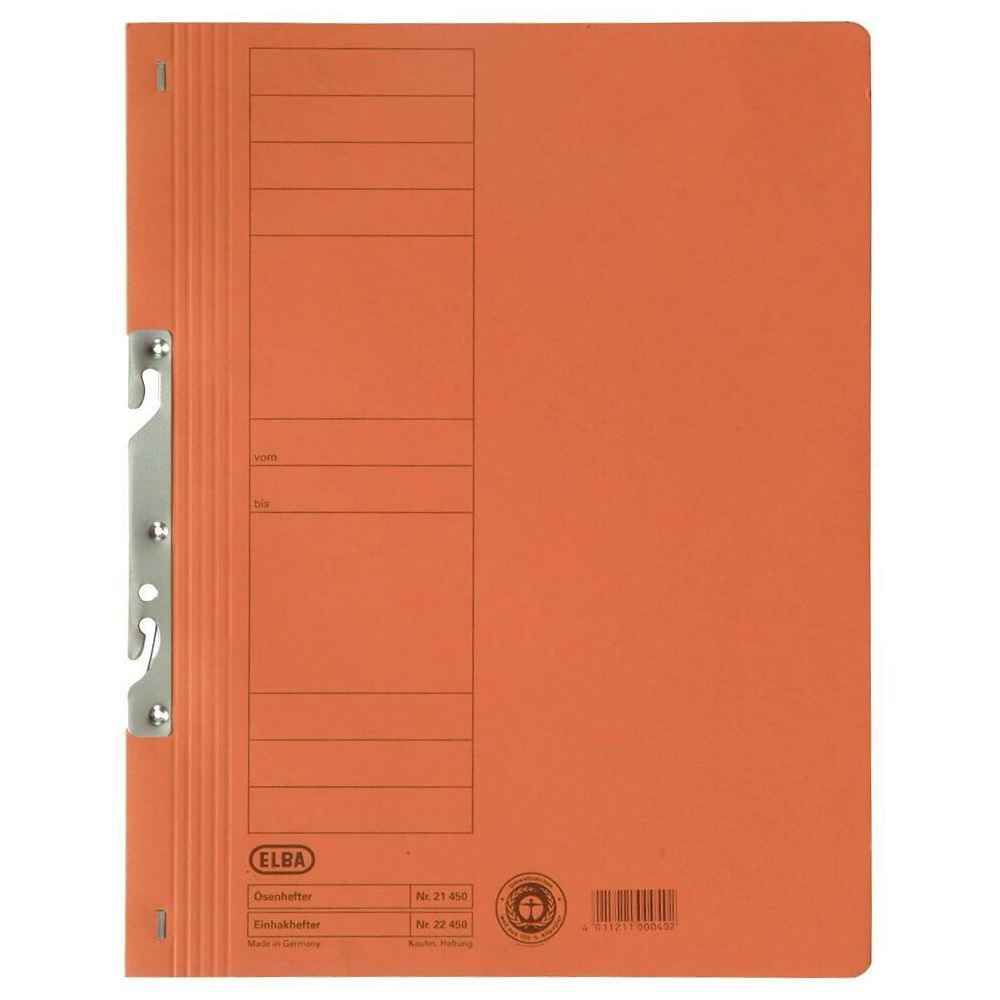 folio transparente a4 Dosar carton, incopciat 1/1, a4 250 g/mp, portocaliu, elba