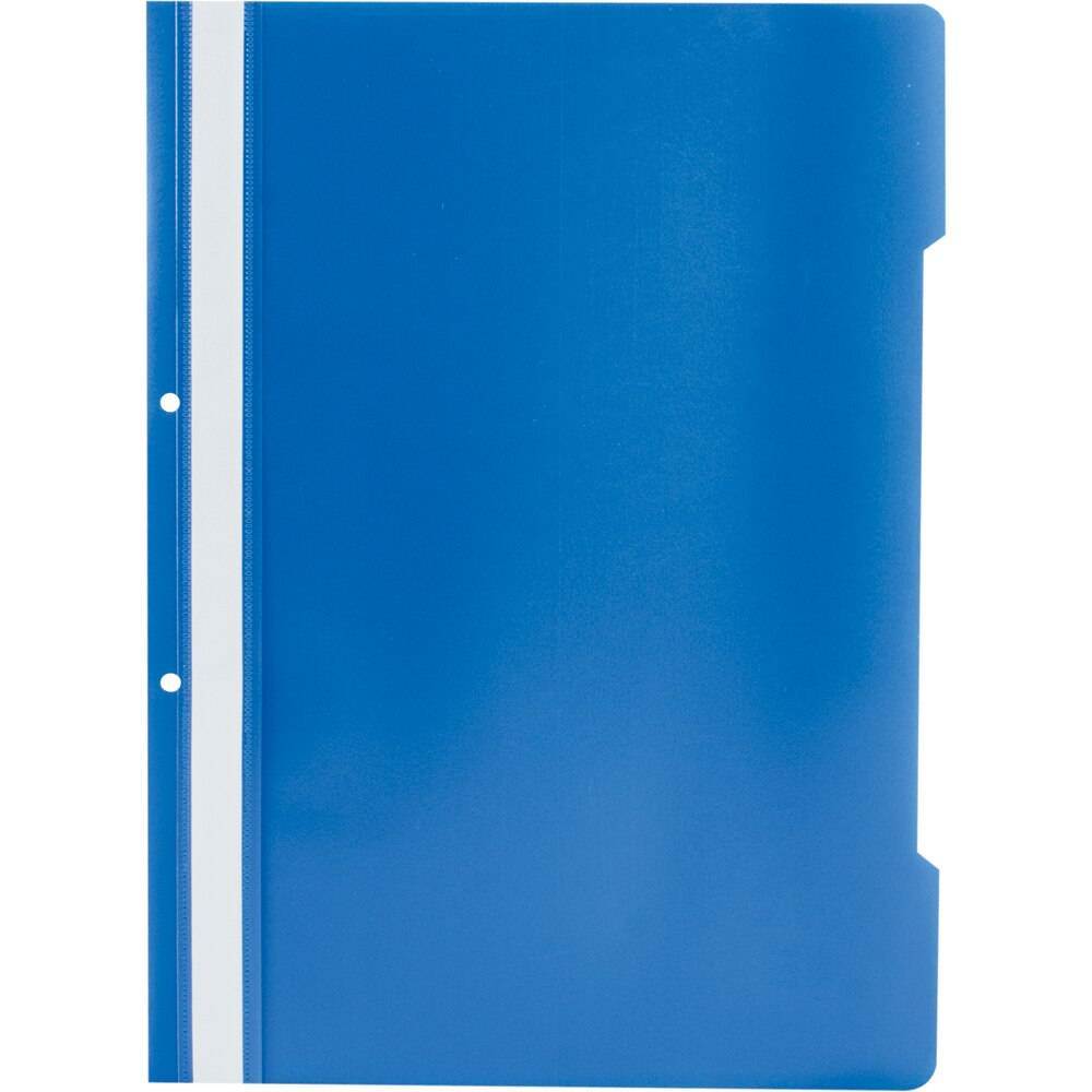 Dosare din plastic - Dosar plastic, cu sina si perforatii, A4, albastru, B4U, depozituldns.ro