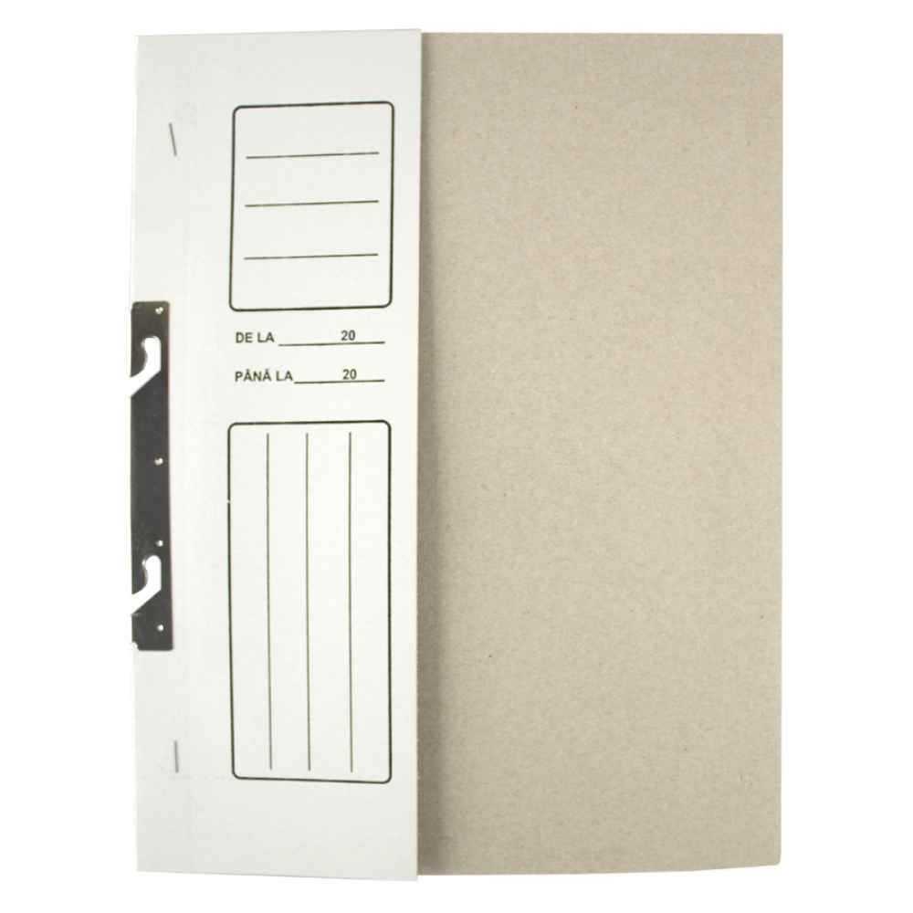 Dosare din carton - Dosar carton, incopciat 1/2, A4 230 g/mp, alb, EC, depozituldns.ro