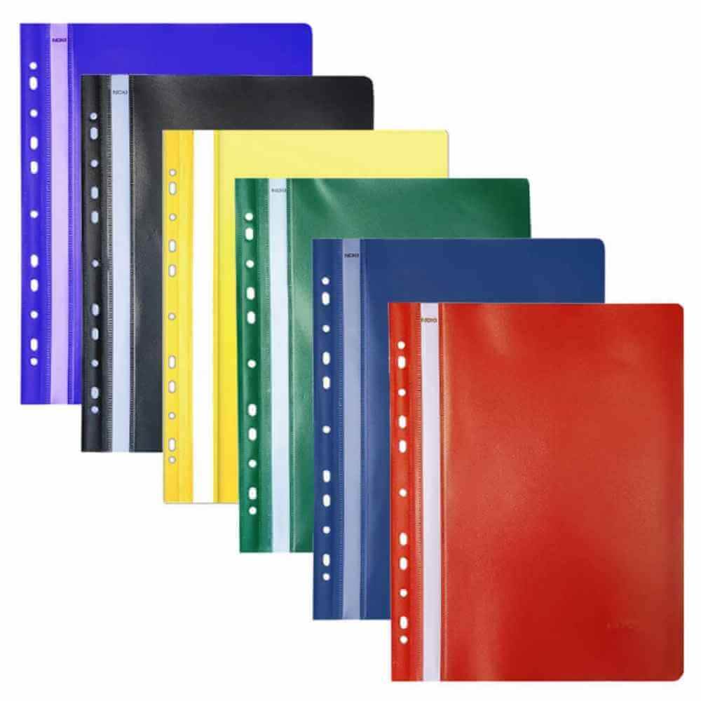 navigator a4 Dosar plastic, cu sina si multiple perforatii, a4, diverse culori, noki