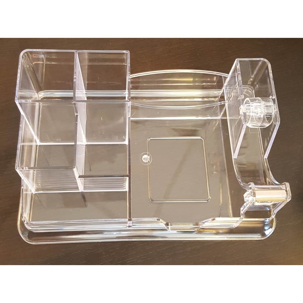 mașina de scris functionala Suport instrumente scris 5 comp+suport cub hartie+suport vertical+disp banda adeziva,fumuriu k960 cn