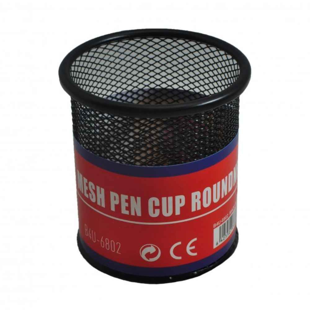 mașina de scris functionala Suport metalic cn 802, negru, pentru instrumente de scris, cilindric, tip mesh