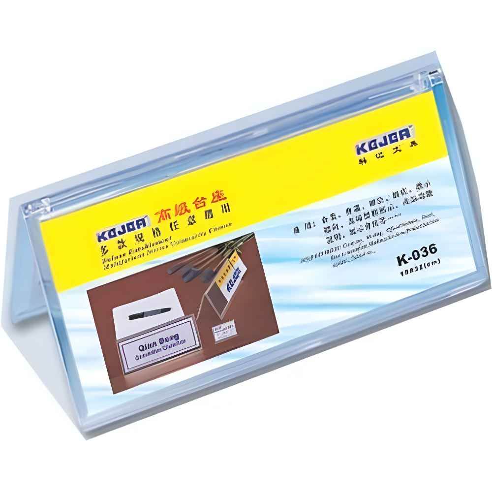 Suport nume calareti pvc transparent 100 x 220mm kejea