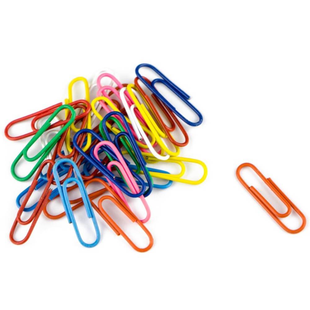 cutie metal Agrafe de birou, metal acoperit cu plastic, colorate, 28 mm, 100 buc/cutie, cn