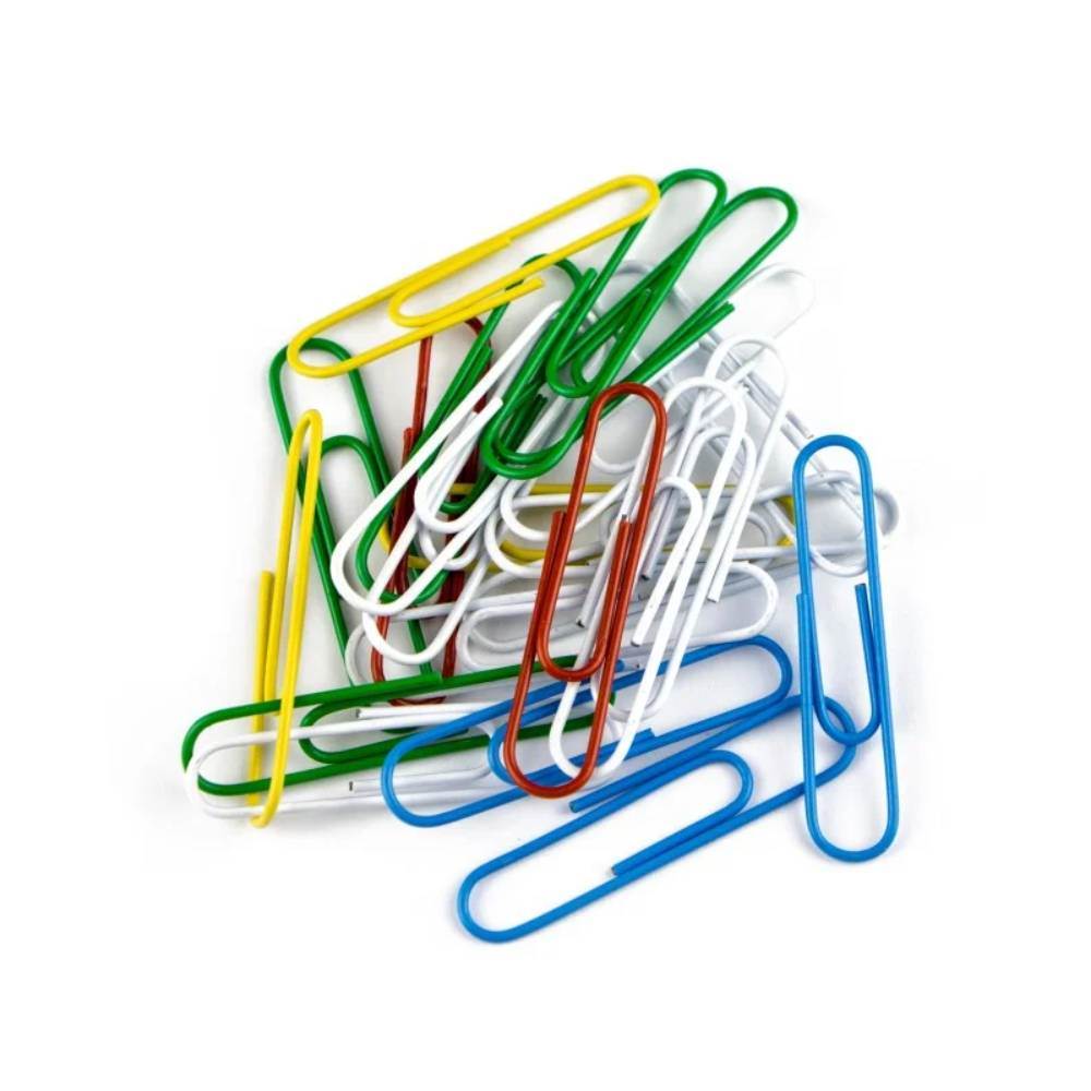 cutie metal Agrafe de birou, metal acoperit cu plastic, colorate, 50 mm, 100 buc/cutie, cn sg500c