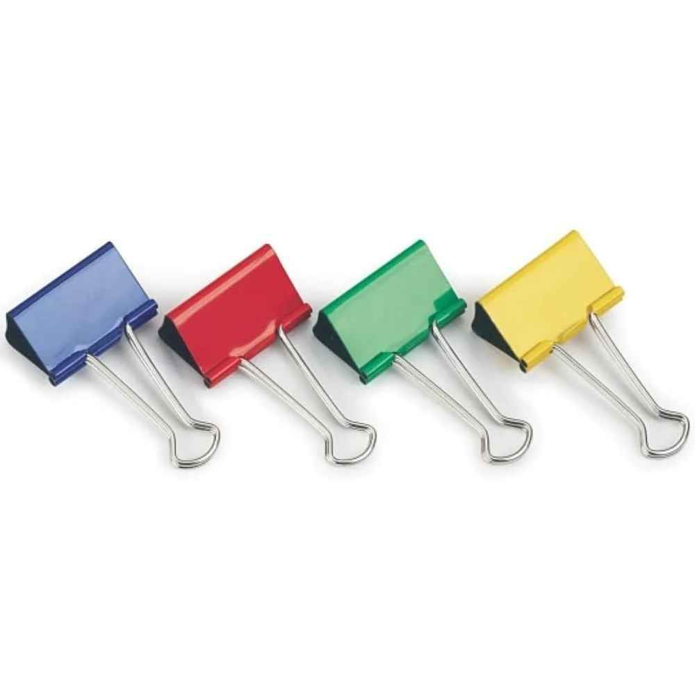 priza Clips metalic 32 mm color 10 buc/cutie rapesco