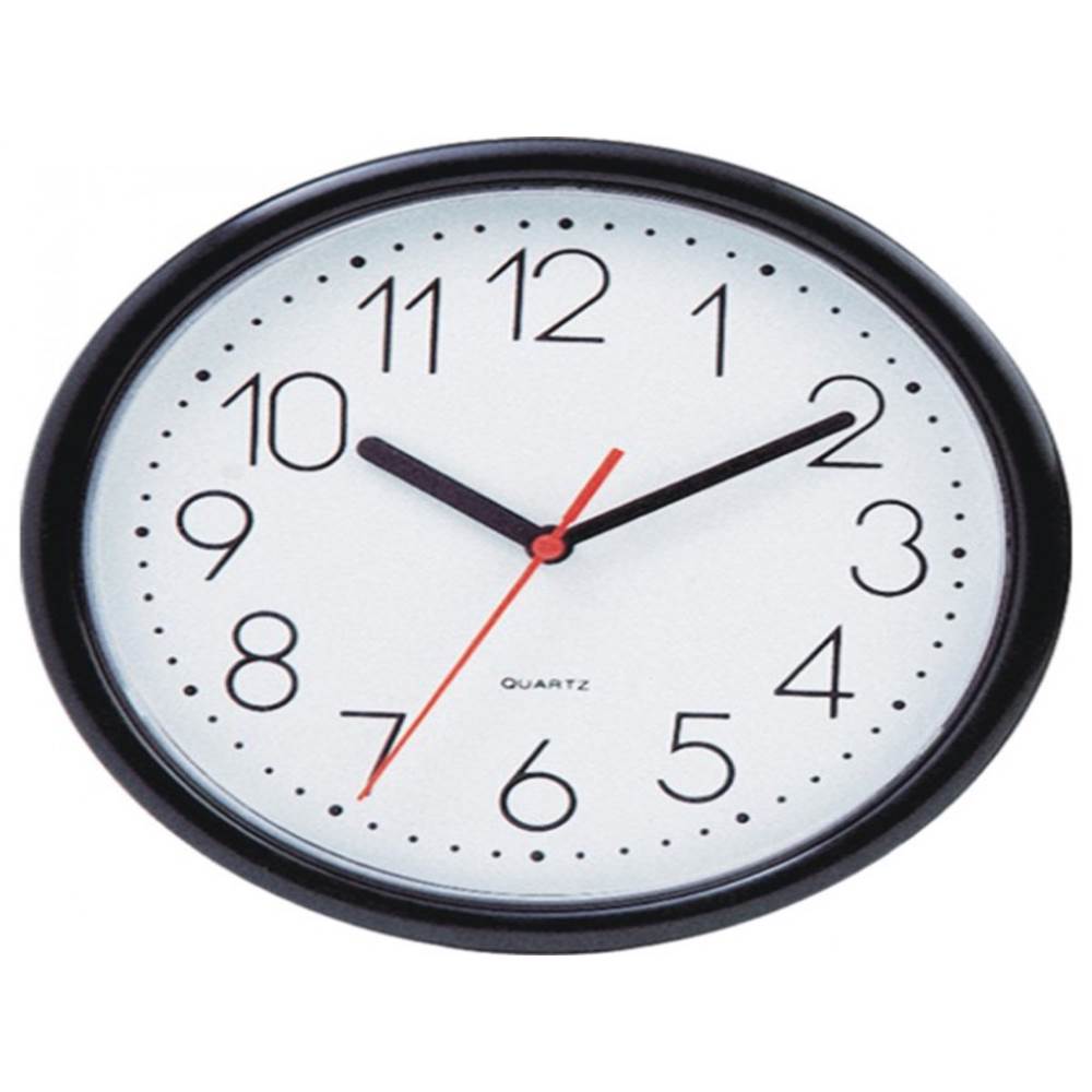 Wall Clocks Ceas de perete analog rotund din plastic diametru 25.4 cm