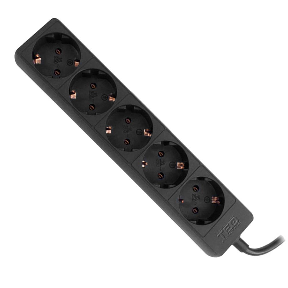 meteo bucureşti sectorul 5 Prelungitor 5 metri 5 prize schuko cablu 3x1,5mm negru ted