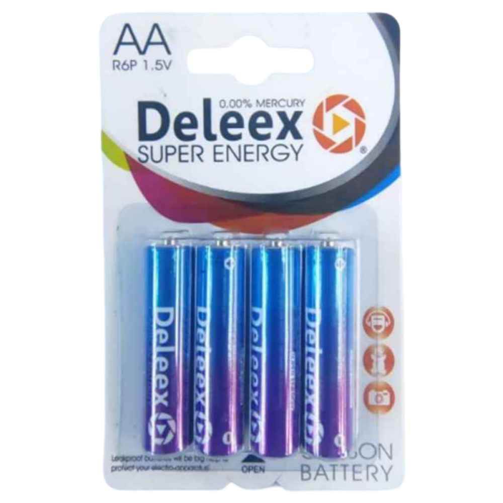 Baterii, acumulatori, incarcatoare - Baterie R6P AA 1.5V Deleex Super Energy 4 buc/blister, depozituldns.ro