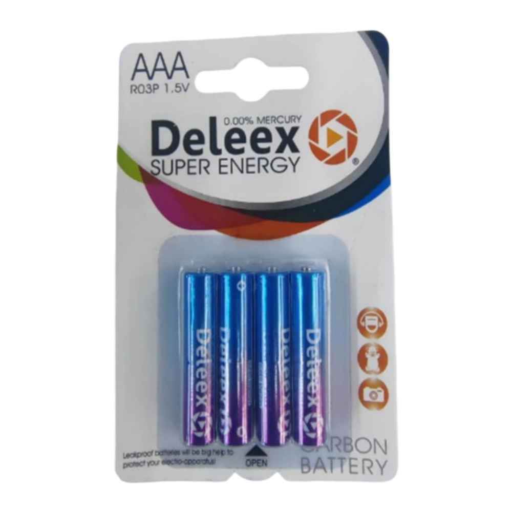 Baterii, acumulatori, incarcatoare - Baterie R03P AAA 1.5V Deleex Super Energy 4 buc/blister, depozituldns.ro