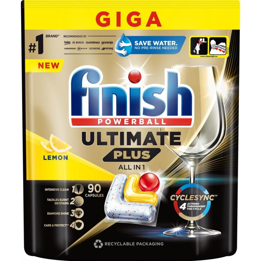 masina de spalat semiautomata Detergent capsule masina de spalat vase 90buc/punga powerball ultimate plus all in 1 lemon finish