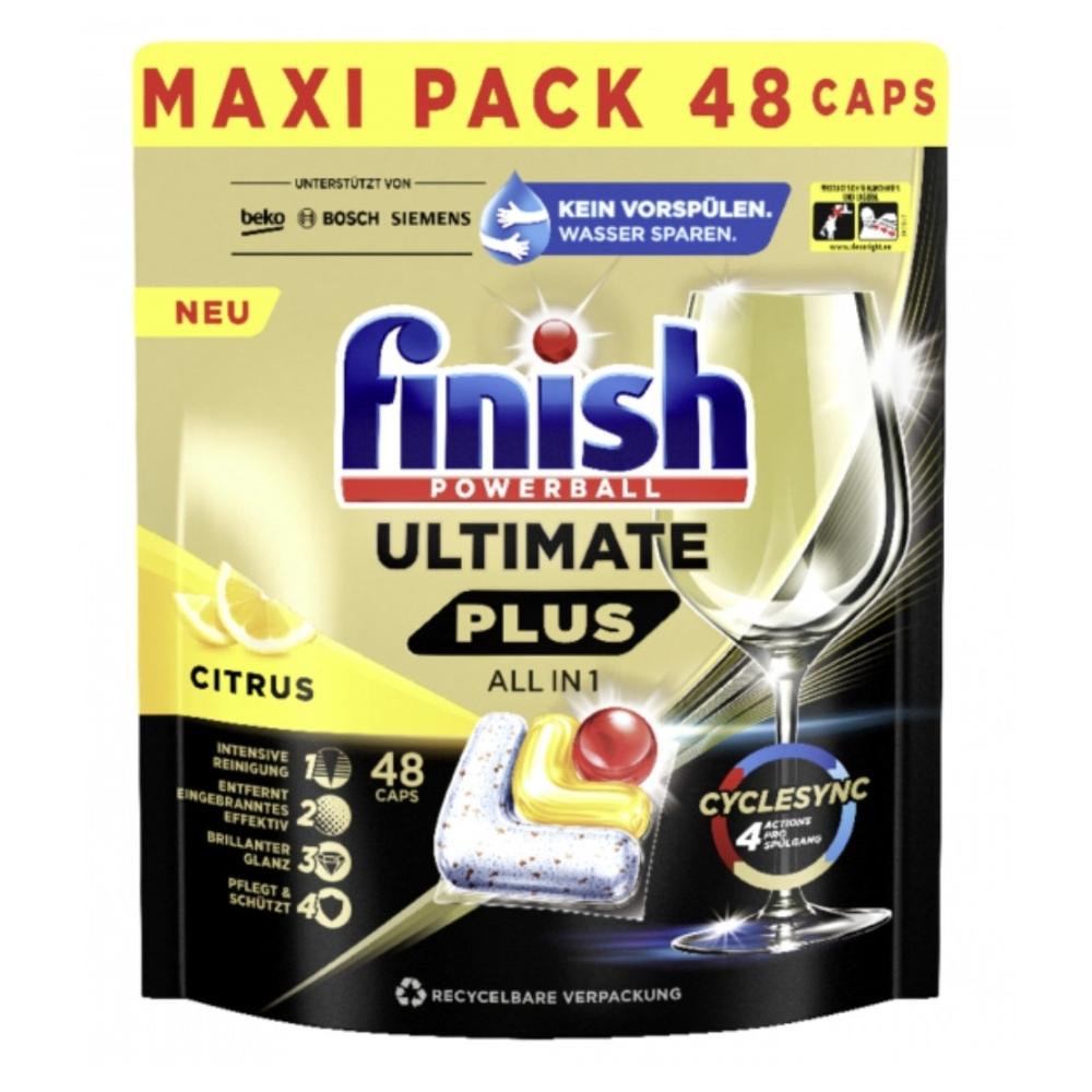 Household Cleaning Products Detergent capsule masina de spalat vase 48buc/punga powerball ultimate plus all in 1 lemon finish