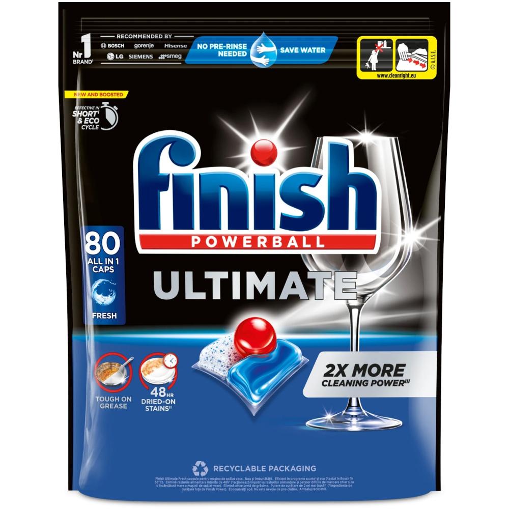 Household Cleaning Products Detergent capsule masina de spalat vase 80buc/punga powerball ultimate finish