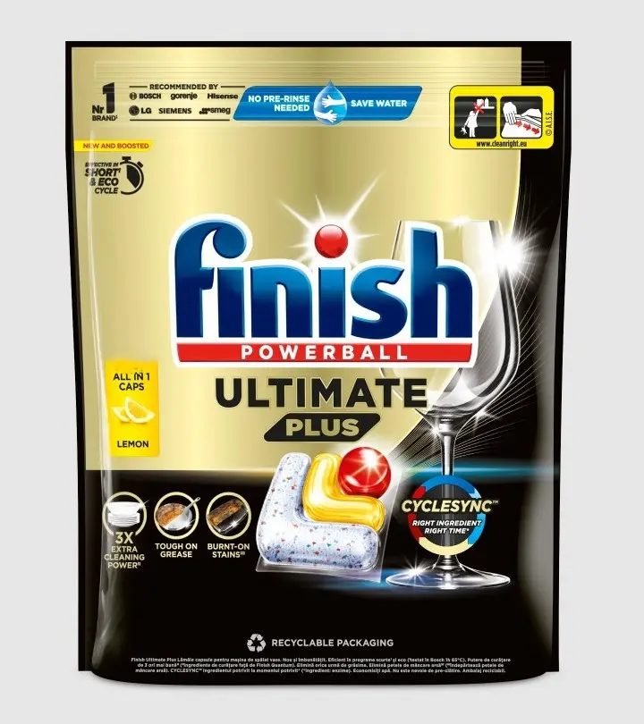 Household Cleaning Products Detergent capsule masina de spalat vase 82buc/punga powerball ultimate plus all in 1 lemon finish