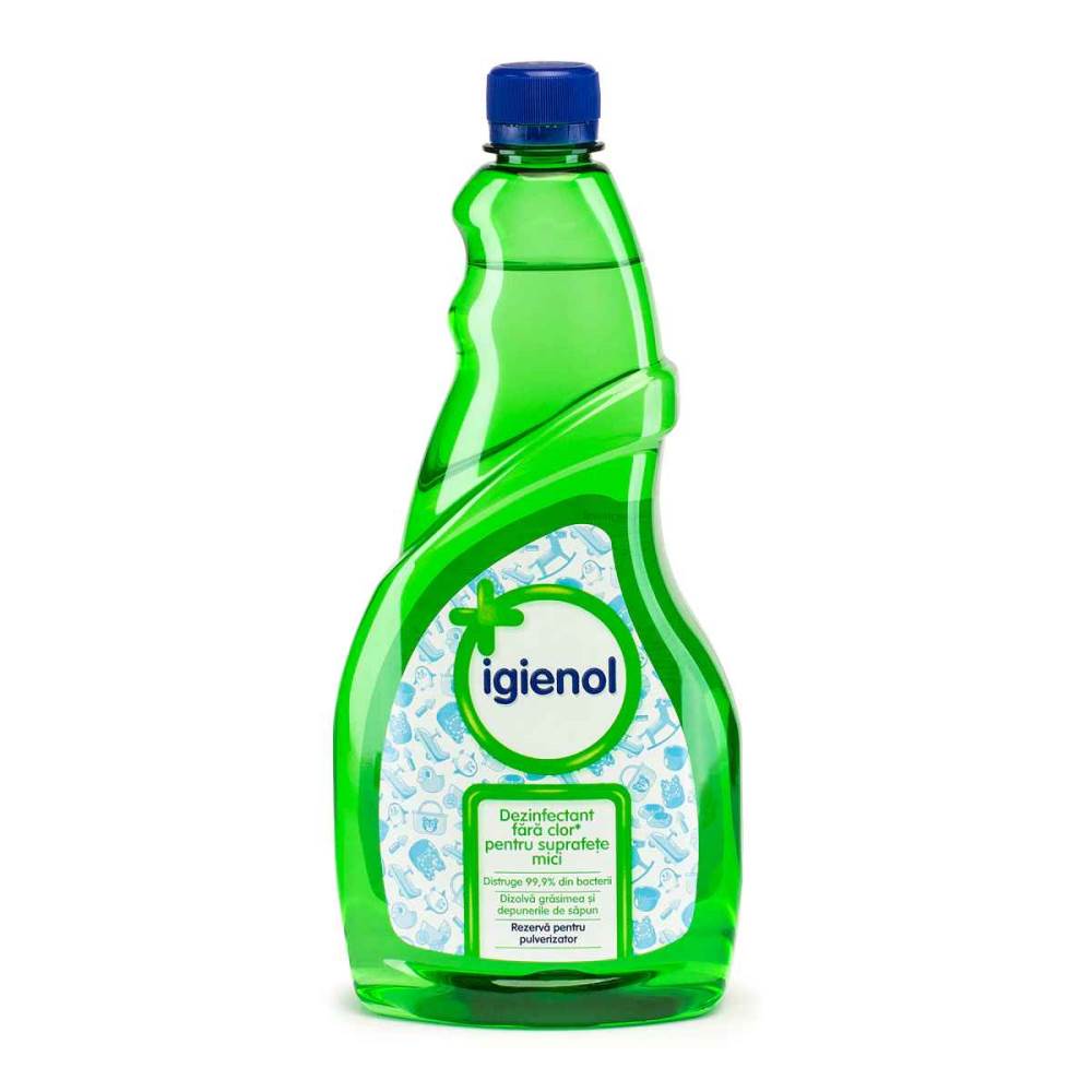 vanish dezinfectant pentru maşina de spălat Detergent lichid dezinfectant pentru suprafete fara clor, mar verde, 750 ml, igienol