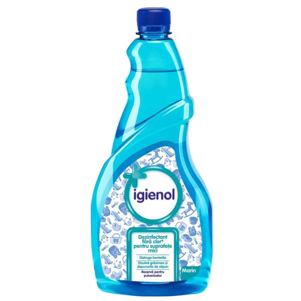 vanish dezinfectant pentru maşina de spălat Detergent lichid dezinfectant pentru suprafete fara clor, marin, 750 ml, igienol