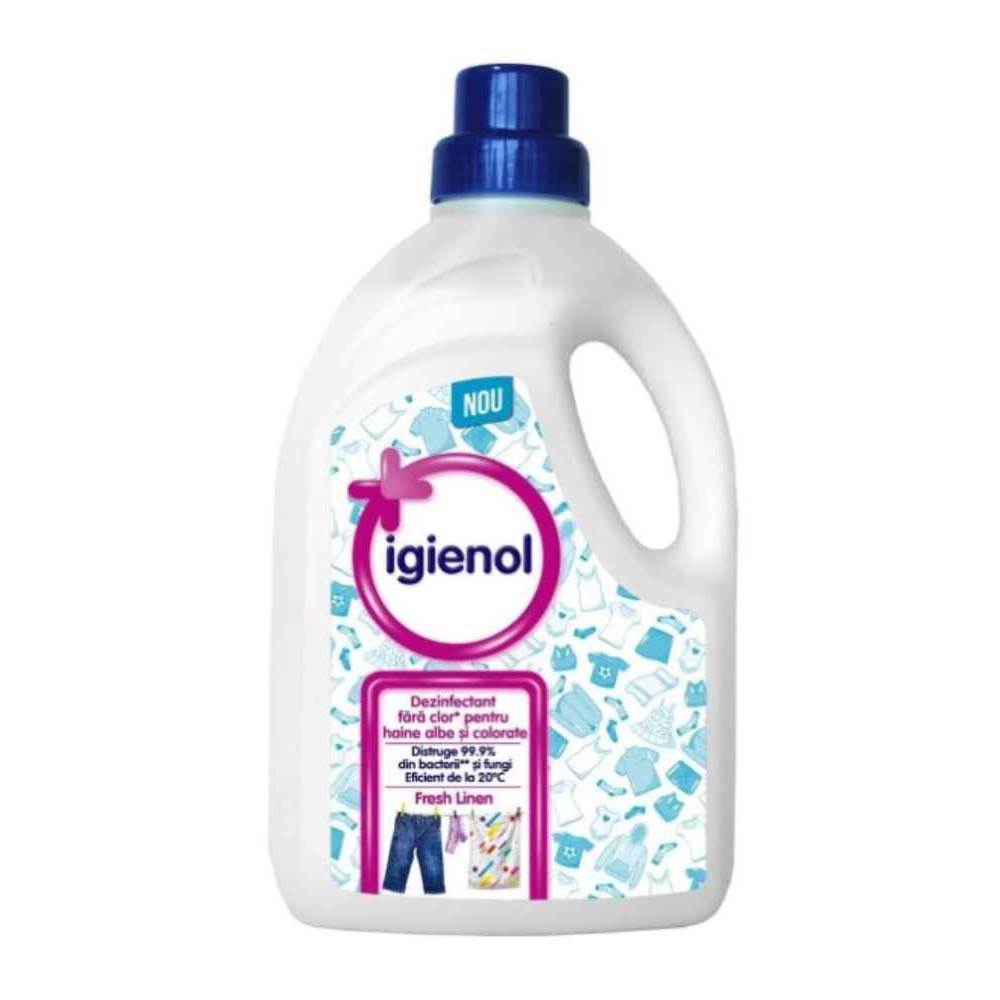 vanish dezinfectant pentru maşina de spălat Detergent lichid dezinfectant pentru haine, eucalipt, 1.5 l, igienol fresh linen