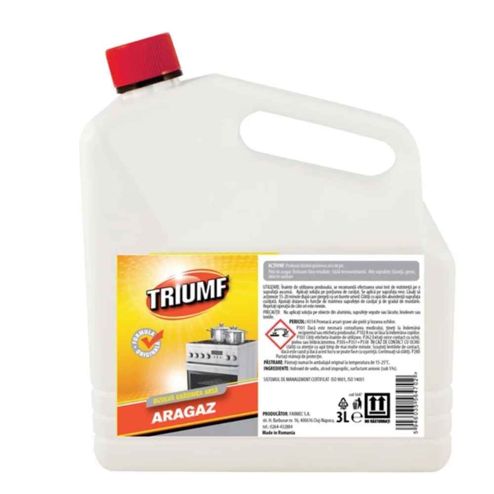 aragaze la mâna a doua Detergent aragaze, plite, cuptoare, gresie, faianta si obiecte sanitare, 3 l, triumf