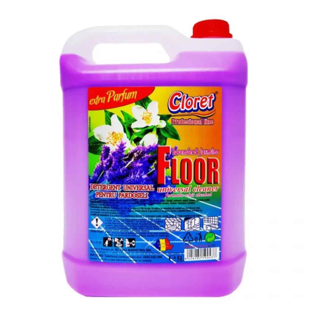 mașini de spălat pardoseli Detergent lichid pardoseli, lavanda si iasomie, 5 l, cloret