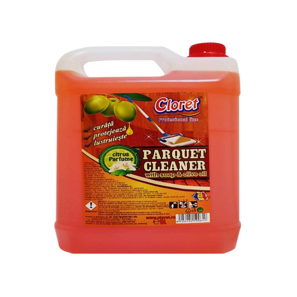 recipiente detergent Detergent lichid parchet, citrice, 5 l, cloret