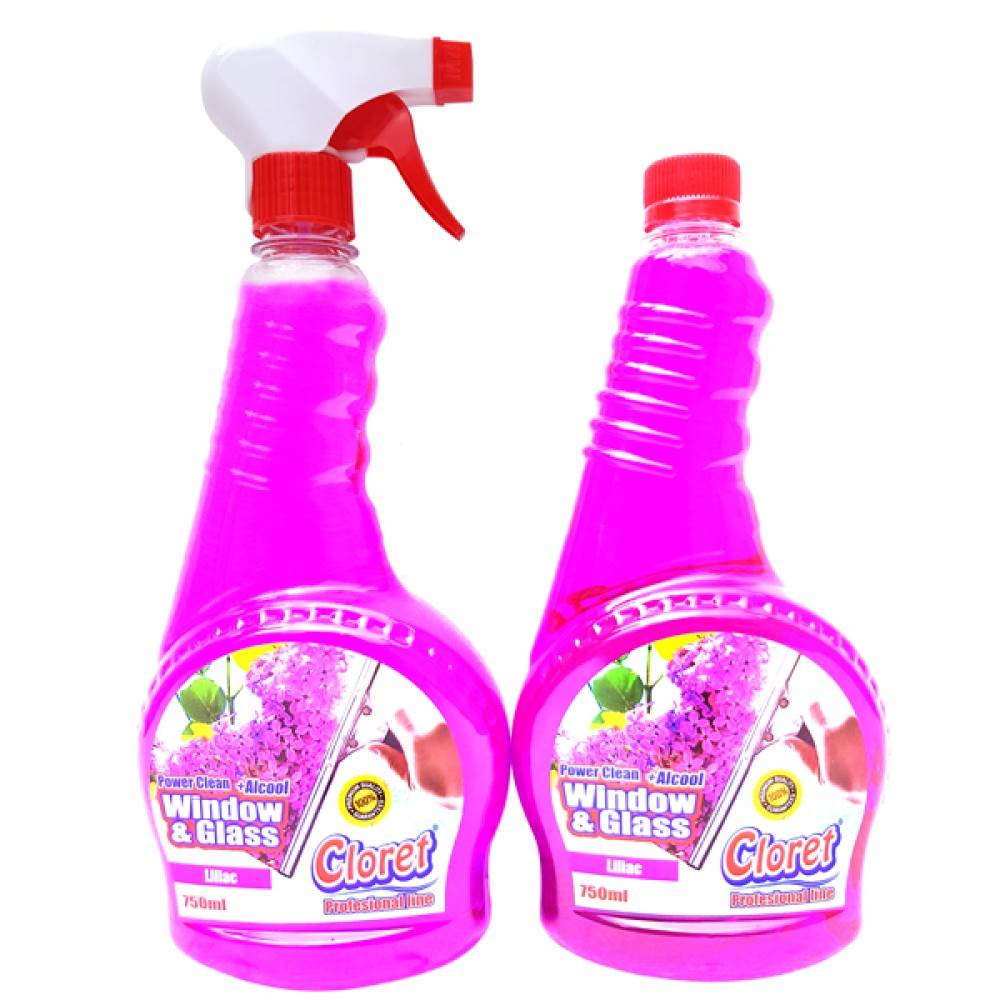 geam termopan 200×100 Detergent geam 750ml pompita+rezerva cloret liliac
