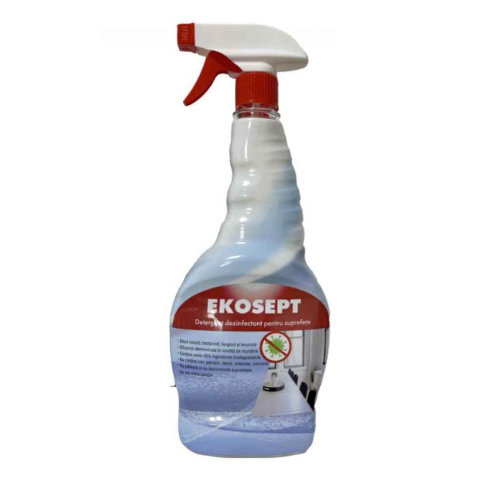 aplicație de masurat suprafete Detergent dezinfectant suprafete, cu pulverizator, 750 ml, ekosept