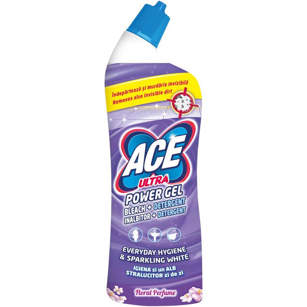 ACE Detergent dezinfectant pentru toaleta, floral, 750 ml, ace ultra gel floral