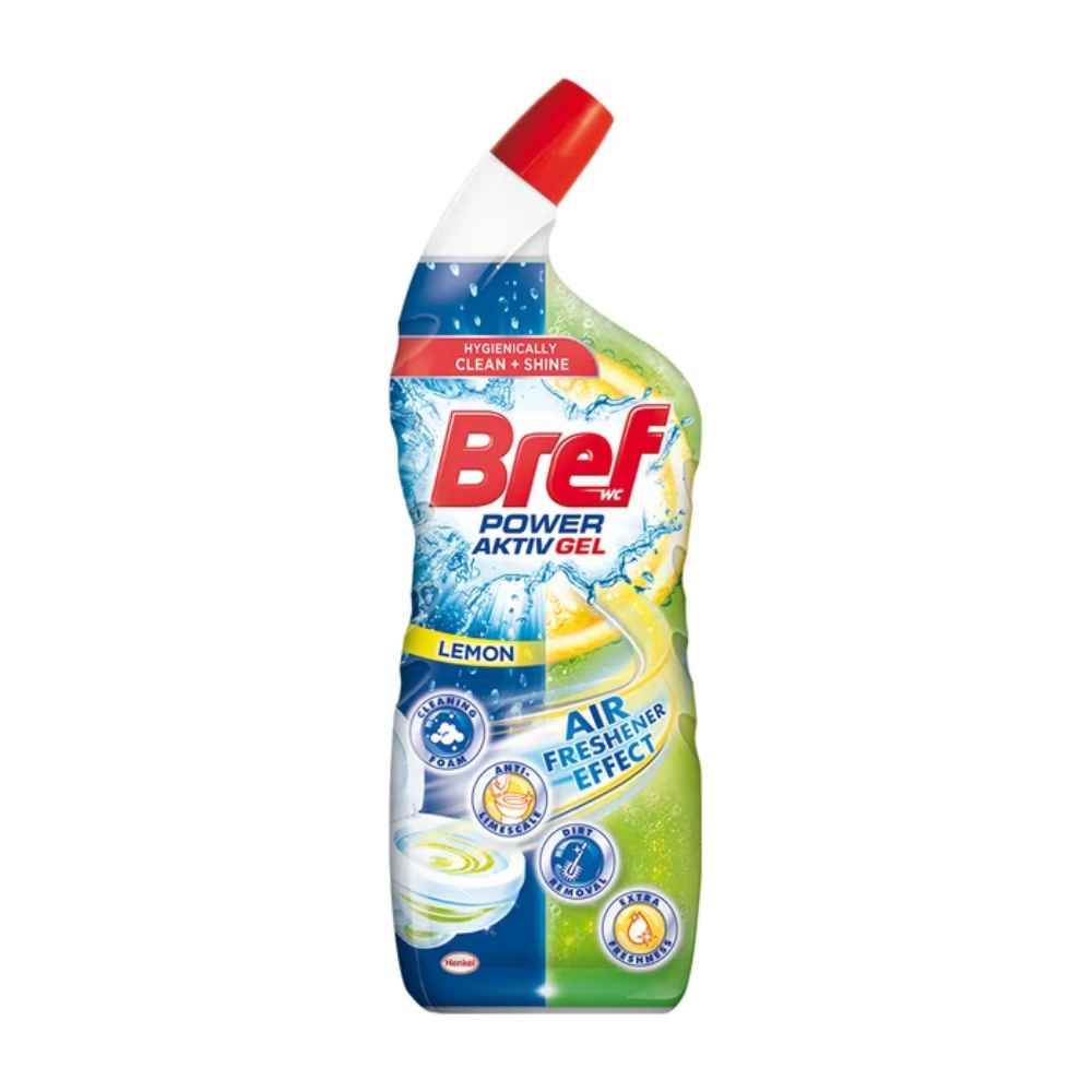 Detergent dezinfectant pentru vasul de toaleta, lamaie, 700 ml, bref lemon power