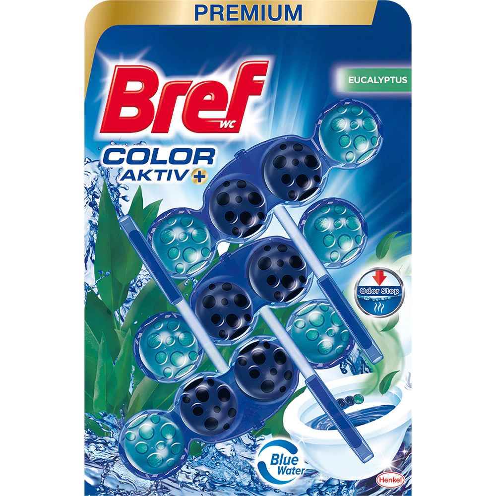 capace wc Odorizant wc bref blue aktiv set 3x50g (bile) eucalipt