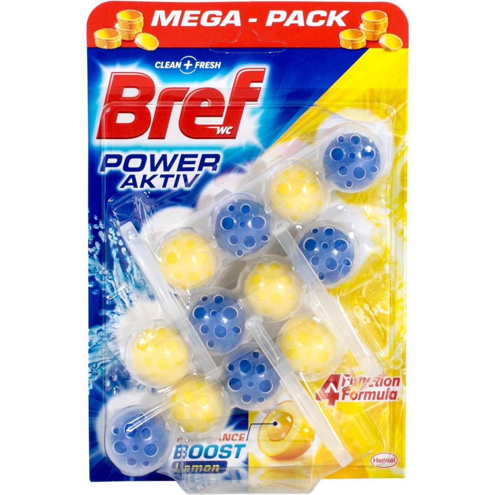 capace wc Odorizant wc bref power aktiv set 3x50g (bile) lemon