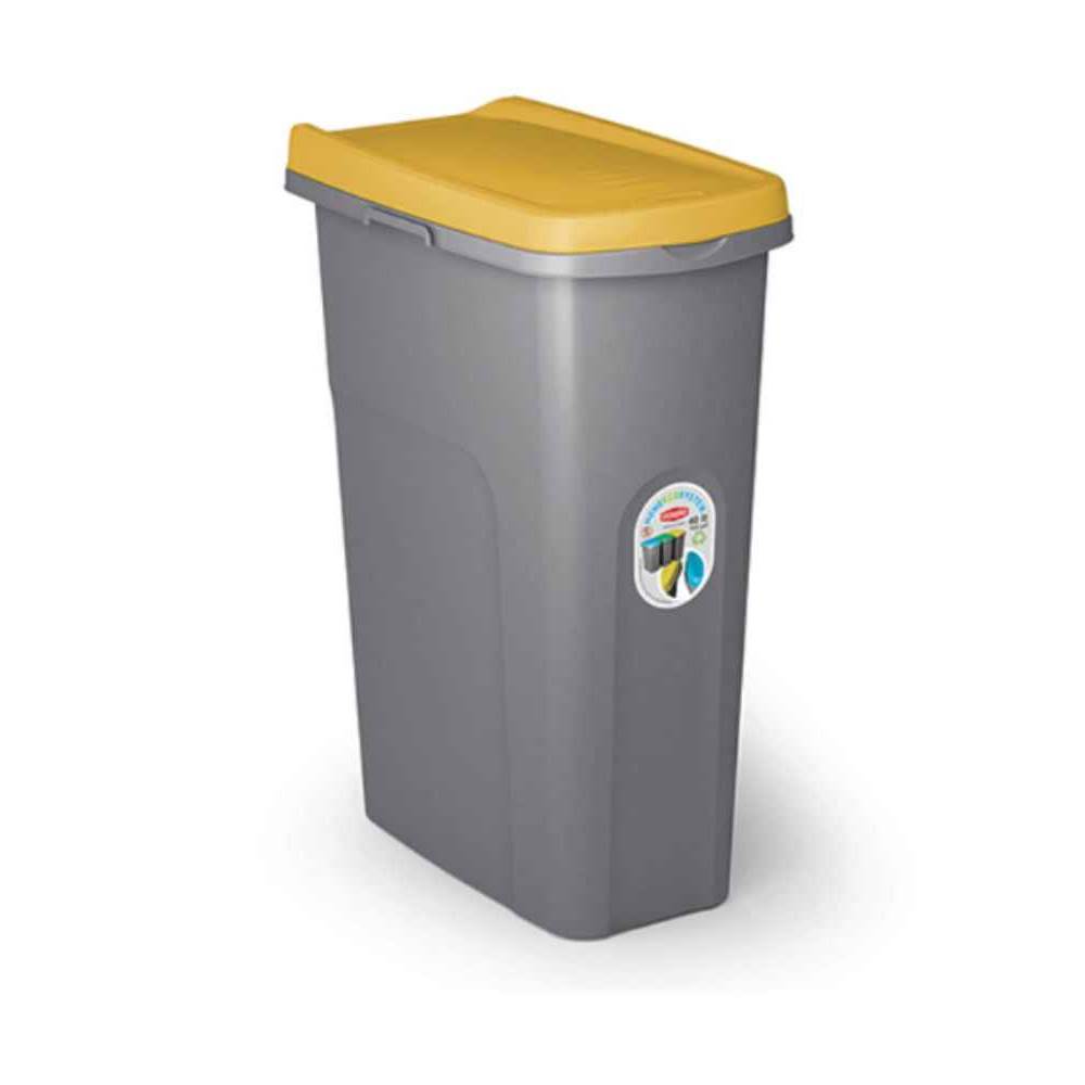 Waste Containment Cos gunoi modular pvc 40l colectare selectiva galben