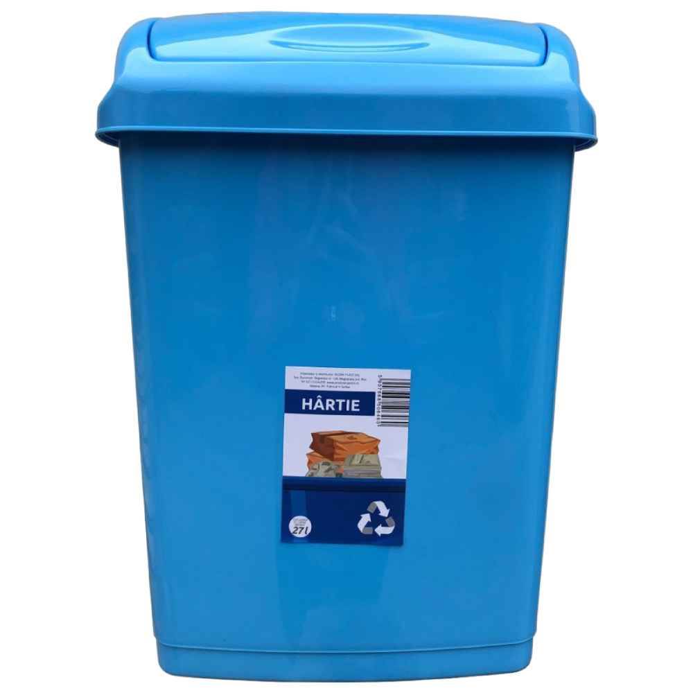 coșul de gunoi al telefonului Cos gunoi pvc 27l colectare selectiva albastru