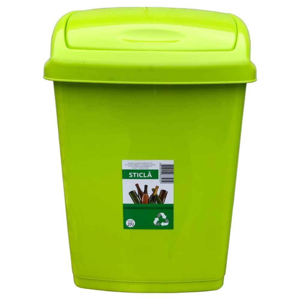 coșul de gunoi al telefonului Cos gunoi pvc 27l colectare selectiva verde