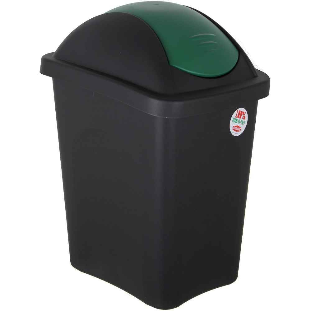 cos gunoi Cos gunoi colectare selectiva 30l 48cm capac verde black multi