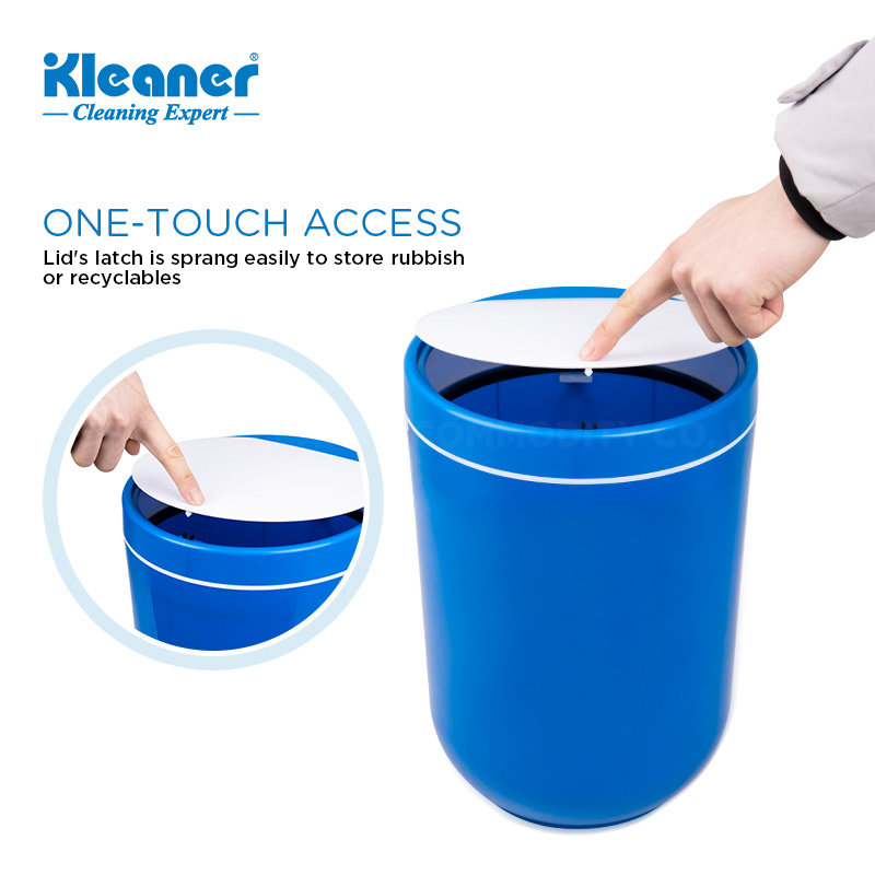 Cos de gunoi PVC, rotund, 8L, albastru, Kleaner KT2101-B KLE...