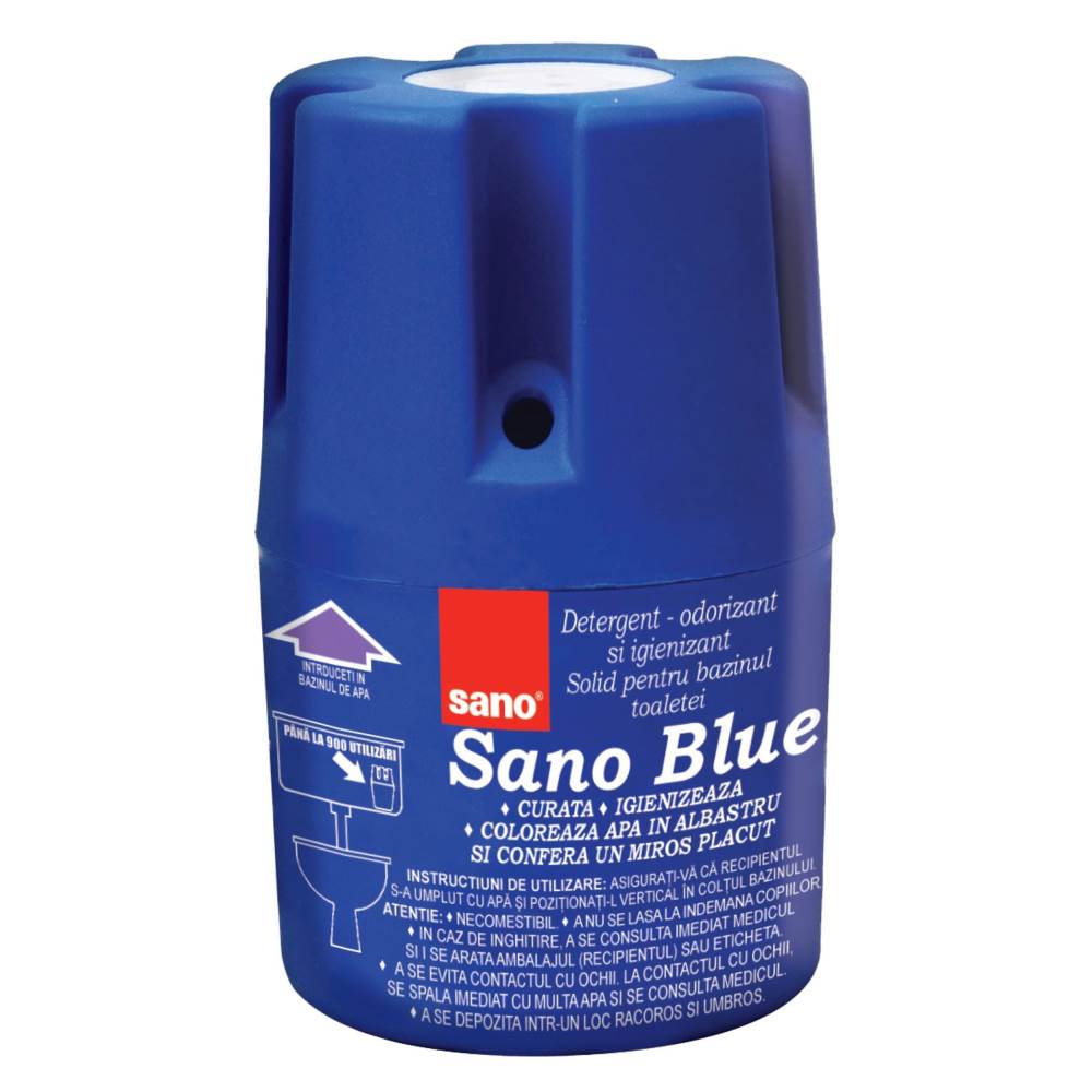 montare rezervor wc semiînălțime Odorizant bazin wc sano blue 150g