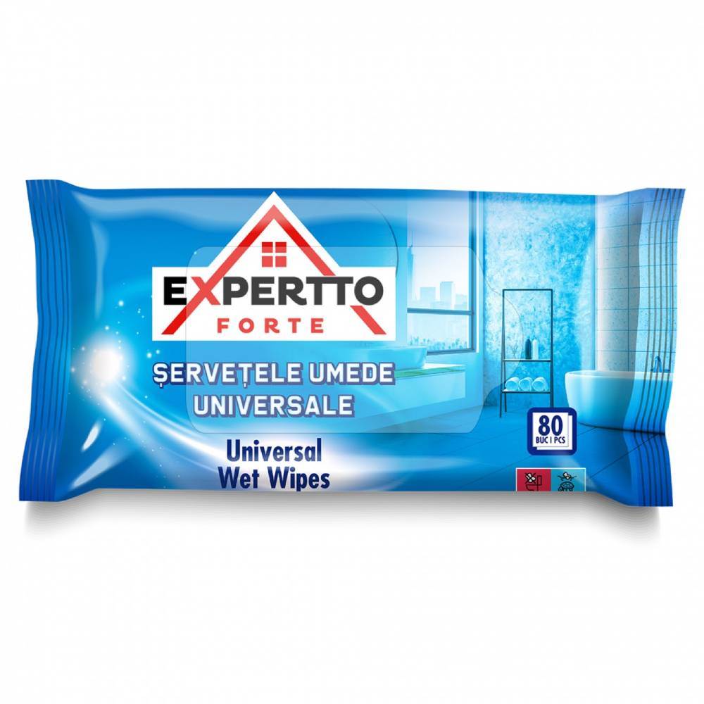 saltele 80/200 Expertto forte servetele umede universale 80 buc