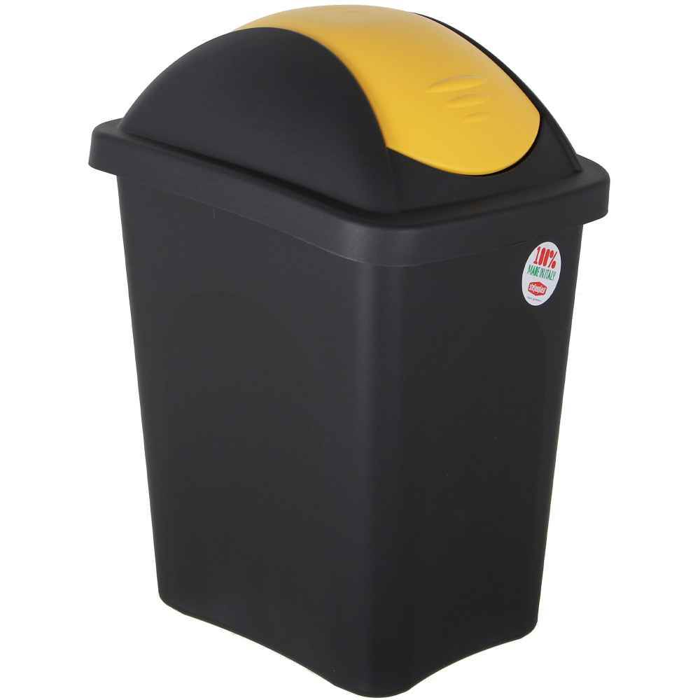 Cosuri de gunoi si pubele - Cos gunoi colectare selectiva 30l 48cm capac galben BLACK MULTI, depozituldns.ro