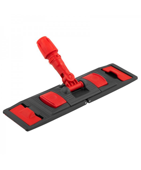Mop Heads & Refills Suport mop plat profesional cu buzunare si urech 40cm compatibil sistem b4 rosu/gri