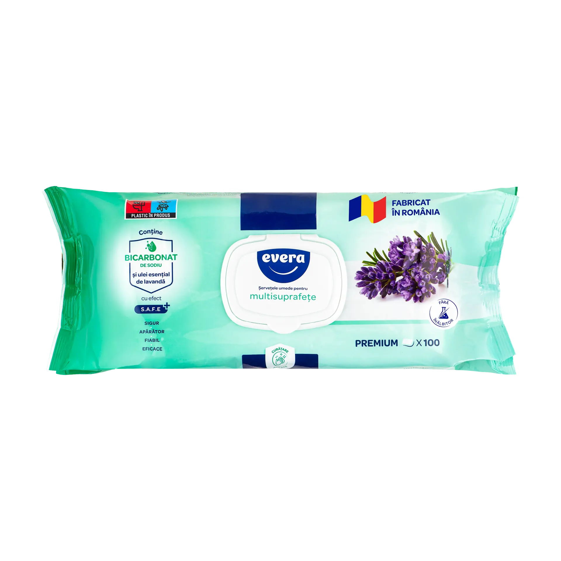 All-Purpose Cleaners Servetele umede multisuprafete 100 buc/pachet evera