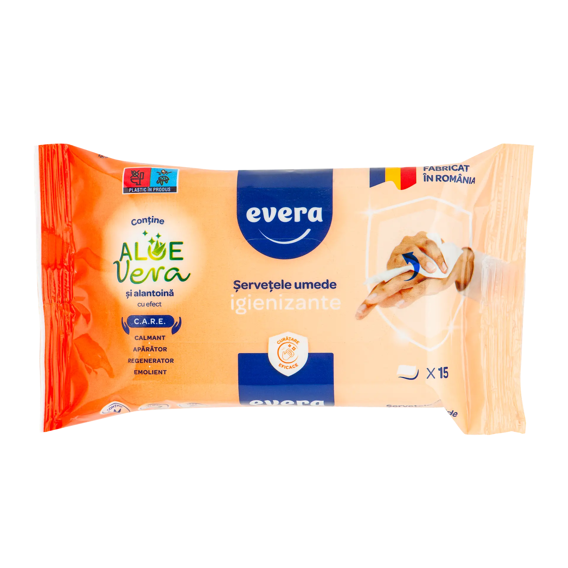 Bath & Body Servetele umede igienizante 15 buc/pachet evera