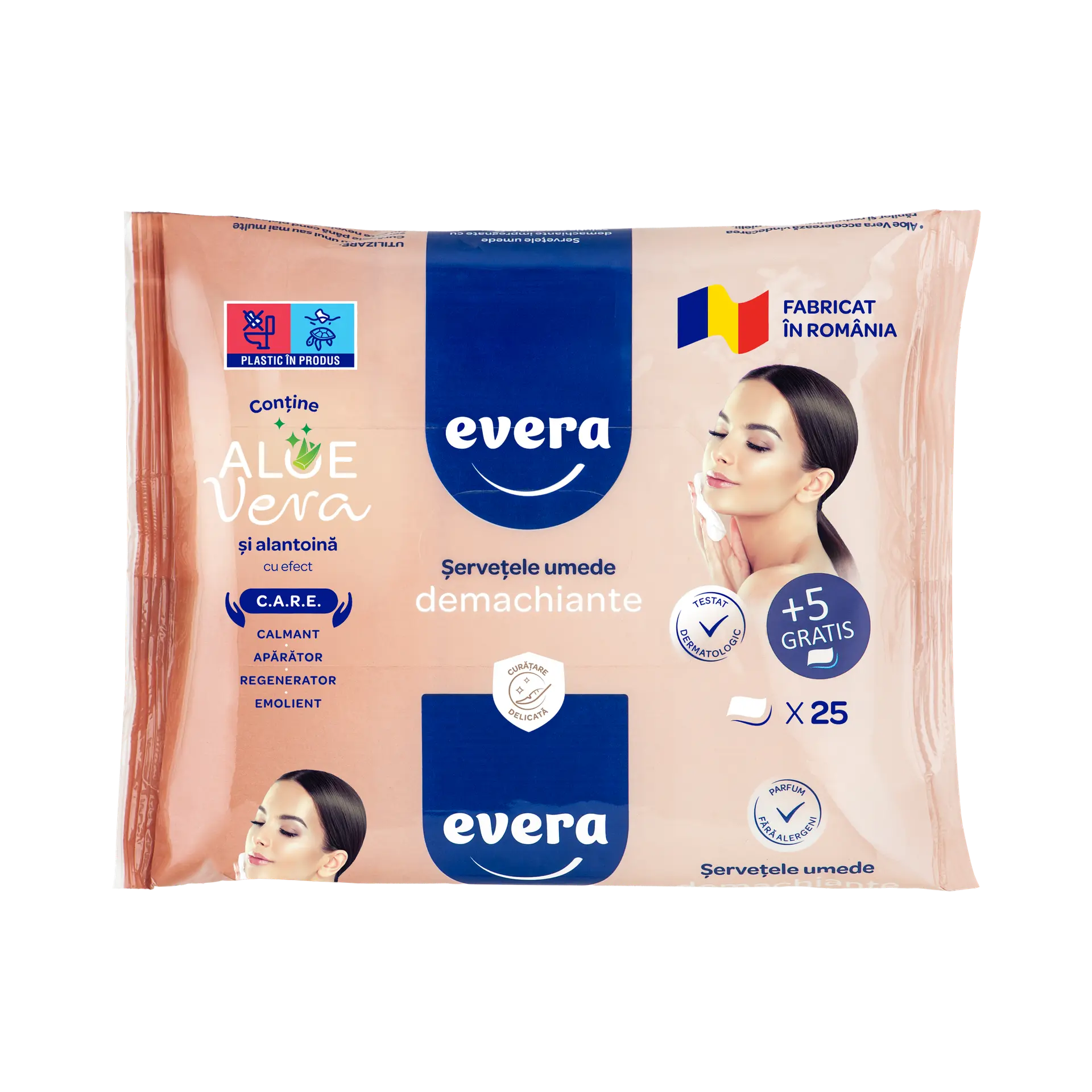 Skin Care Servetele umede demachiante 25 buc/pachet evera
