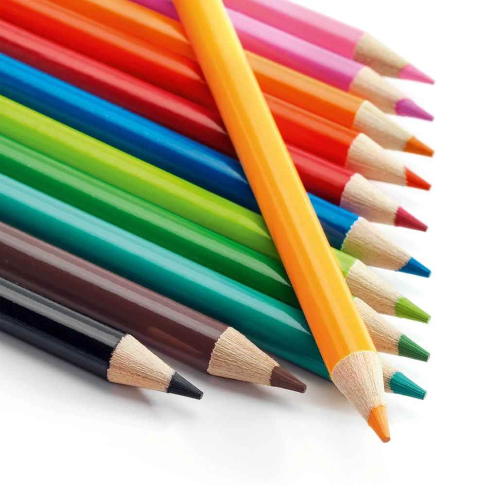 Creioane colorate si carioci - Creioane colorate 12cul/set CN, depozituldns.ro